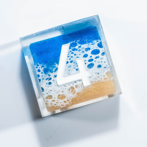 URWizards Inner-dice Handmade Sharp Edge Resin Dice Set -Sandy Beach- - Urwizards