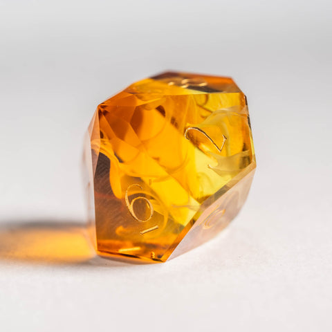 URWizards D&D Resin Flamebound Fate Engraved Dice Set Multi-faceted Style
