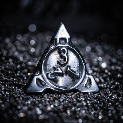 URWizards D&D CNC-Schnitzerei Zwergen-Obsidian-Edelstein-Würfelset