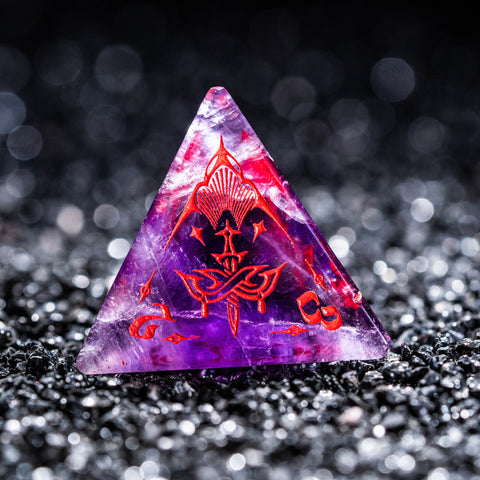 URWizards Amethyst Engraved Dice Set Assassin Style