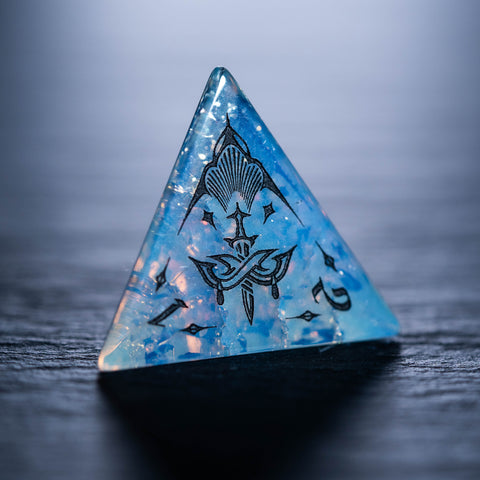 Set di dadi incisi in opalite URWizards Blast in stile Assassino
