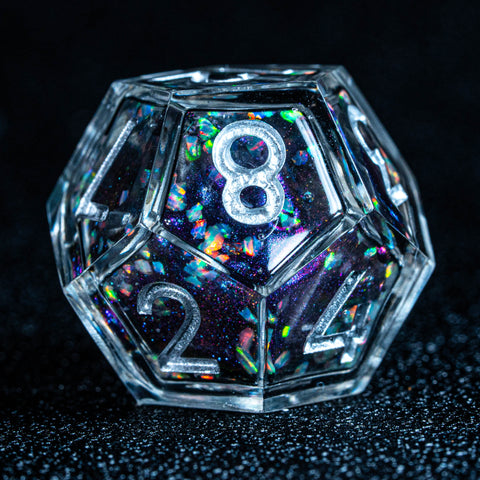 Set di dadi incisi in resina D&D Starry Liquid Heart di URWizards