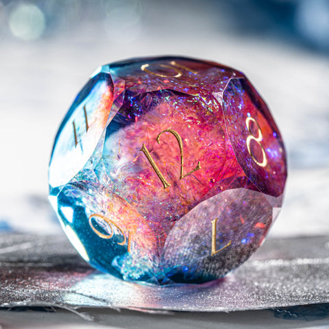 URWizards D&D Resin Nebula Reverie Engraved Dice Set Multi-faceted Style