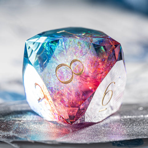 URWizards D&D Resin Nebula Reverie Engraved Dice Set Multi-faceted Style