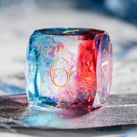 URWizards D&D Resin Nebula Reverie Engraved Dice Set Multi-faceted Style