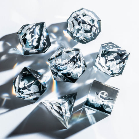 a group of ice cubes sitting on top of a table
