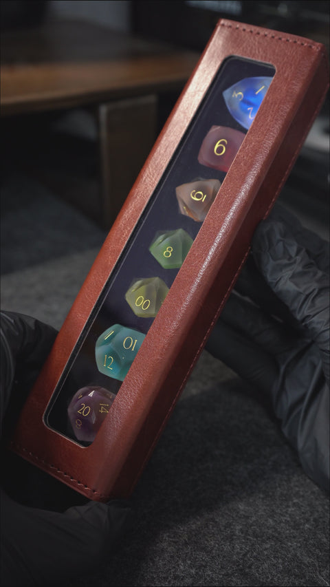 URWizards D&D Resin Frosted Rainbow Gummy Dice Set Multi-faceted Style