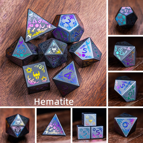 URWizards Obsidian Raised Plating Dice Set Paladin - Urwizards