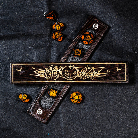 URWizards Engraved Walnut D&D Dice Box Halloween Pumpkin - Urwizards