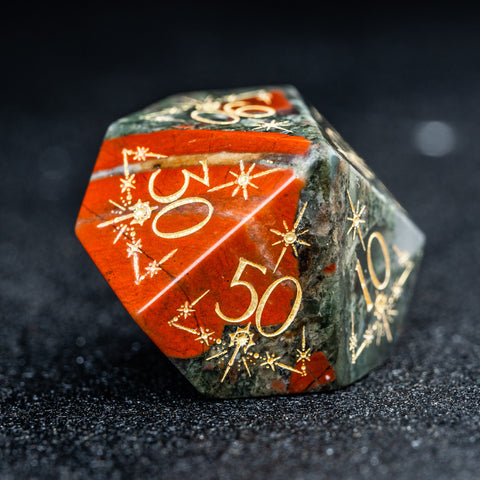 URWizards D&D Bloodstone Engraved Dice Set Cleric Style - Urwizards