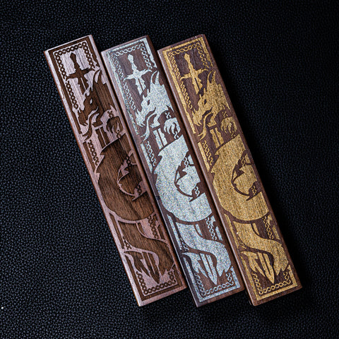 URWizards Engraved Walnut D&D Dice Box Dragon Style - Urwizards