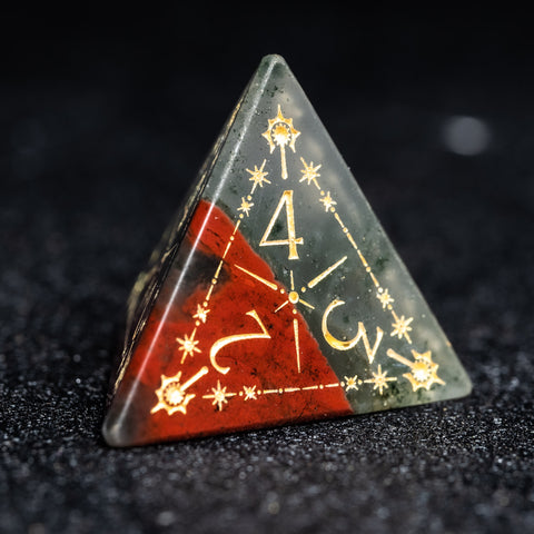 URWizards D&D Bloodstone Engraved Dice Set Cleric Style - Urwizards