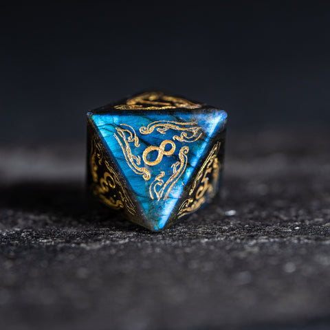 URWizards Dnd Engraved Labradorite Dice Set Cthulhu Style - Urwizards