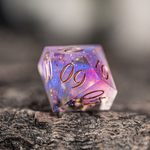 URWizards D&D Fairy Resin Engraved Dice Set YEET & OOF - Urwizards