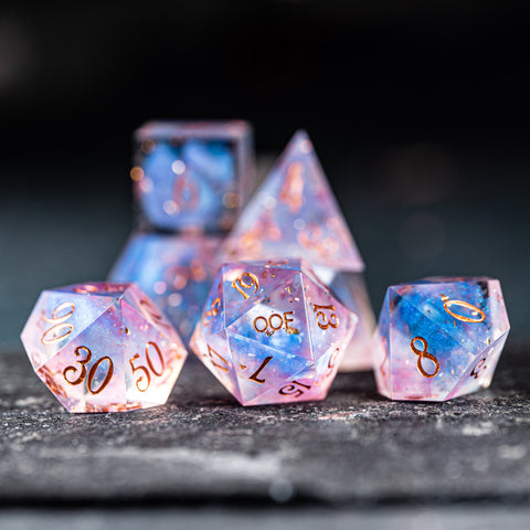 URWizards D&D Fairy Resin Engraved Dice Set YEET & OOF - Urwizards