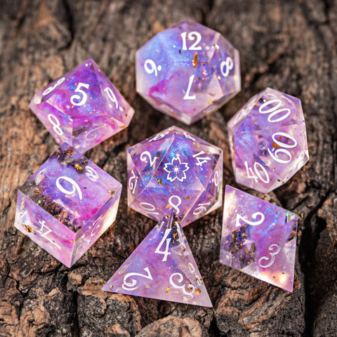 URWizards D&D Fairy Resin Engraved Dice Set Blossom - Urwizards