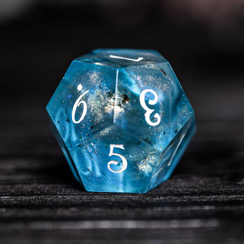 URWizards D&D Resin Ocean Engraved Dice Set Turtle Style - Urwizards