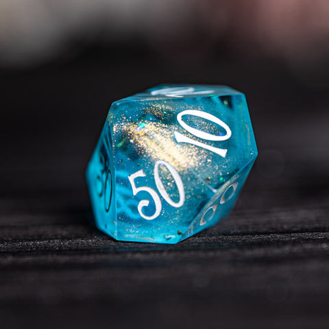 URWizards D&D Resin Ocean Engraved Dice Set Turtle Style - Urwizards