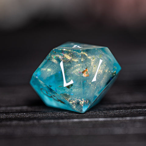 URWizards D&D Resin Ocean Engraved Dice Set Turtle Style - Urwizards