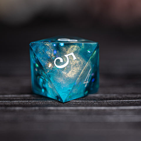 URWizards D&D Resin Ocean Engraved Dice Set Turtle Style - Urwizards