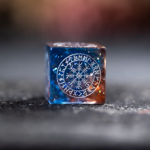 URWizards D&D Resin Dawn Glitter Engraved Dice Set Nordic Style - Urwizards