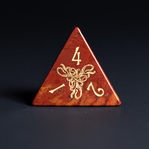 URWizards Dnd Engraved Indian Agate Dice Set Cthulhu Style - Urwizards