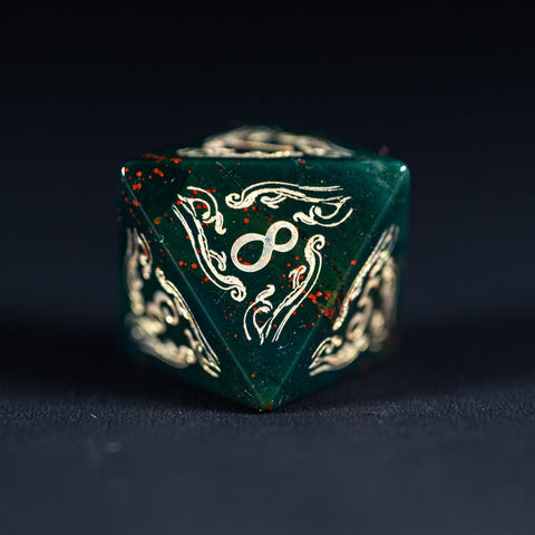 URWizards Dnd Engraved Indian Agate Dice Set Cthulhu Style - Urwizards