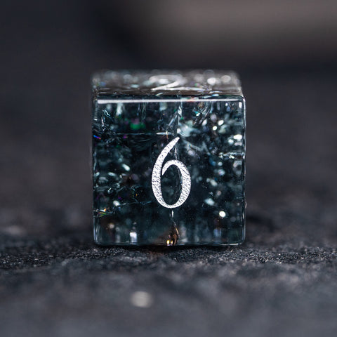 URWizards D&D Blast Black Glass Engraved Dice Set YEET & F*CK - Urwizards