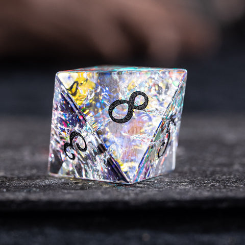 URWizards D&D Blast Prism Glass Engraved Dice Set YEET & F*CK - Urwizards