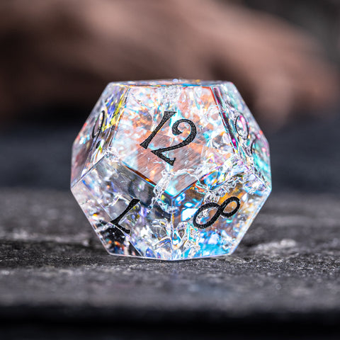 URWizards D&D Blast Prism Glass Engraved Dice Set YEET & F*CK - Urwizards