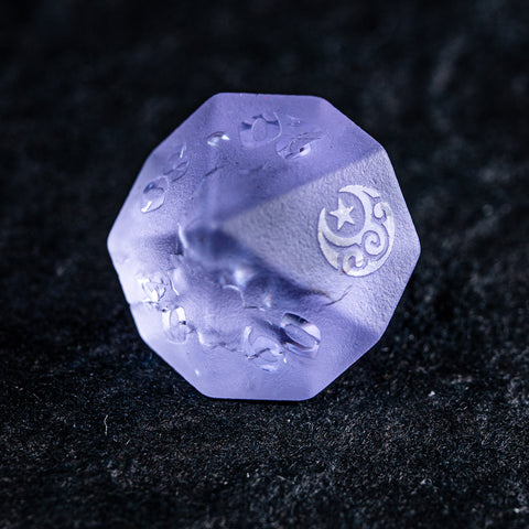 URWizards D&D Blast Lavender Glass Raised Dice Set Moon Star Style - Urwizards