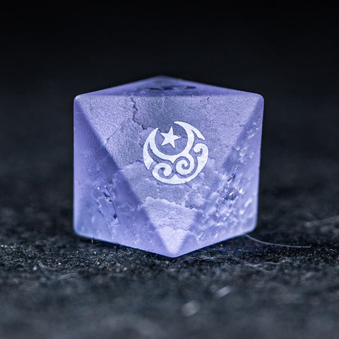 URWizards D&D Blast Lavender Glass Raised Dice Set Moon Star Style - Urwizards