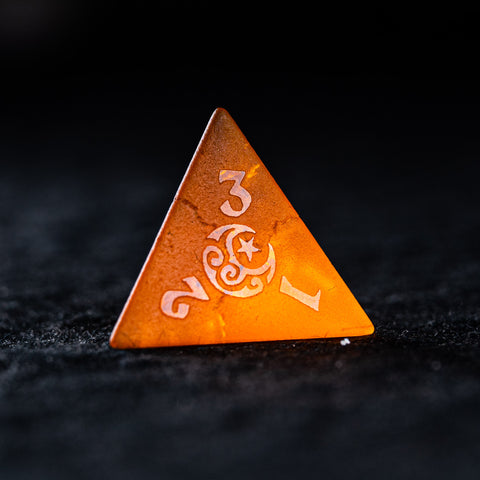 URWizards D&D Lava Glass Raised Dice Set Moon Star Style - Urwizards