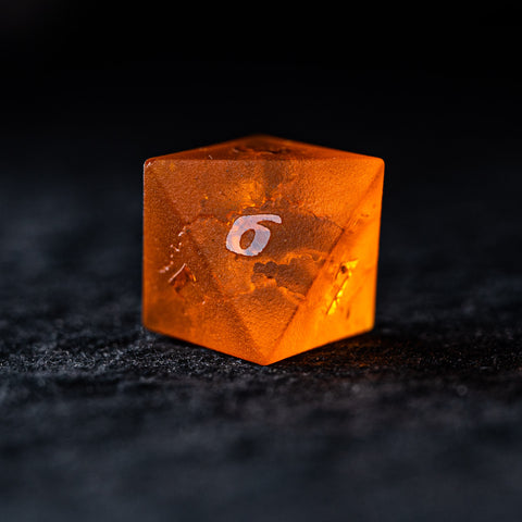 URWizards D&D Lava Glass Raised Dice Set Moon Star Style - Urwizards