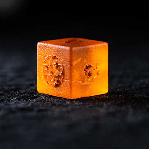 URWizards D&D Lava Glass Raised Dice Set Moon Star Style - Urwizards