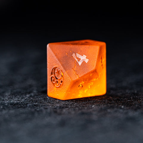 URWizards D&D Lava Glass Raised Dice Set Moon Star Style - Urwizards