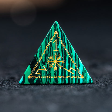 URWizards Dnd Engraved Malachite Dice Set Nordic Style - Urwizards