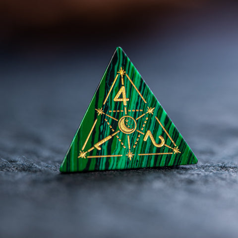 URWizards D&D Malachite Engraved Dice Set Astrology Style - Urwizards