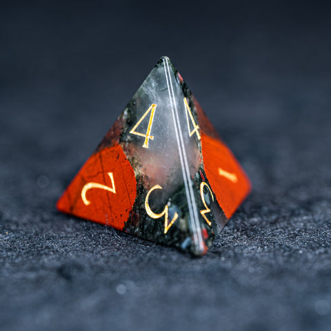 URWizards D&D Bloodstone Engraved Dice Set Dragon Style - Urwizards