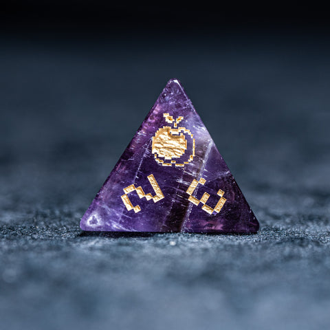 URWizards D&D Amethyst Engraved Dice Set Pixel Art RPG - Urwizards