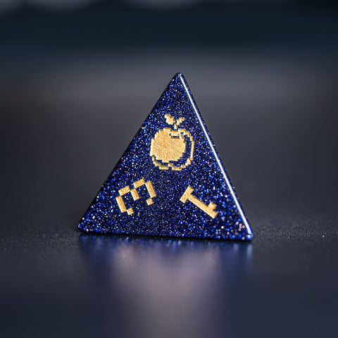 URWizards D&D Blue Sandstone Engraved Dice Set Pixel Art RPG - Urwizards