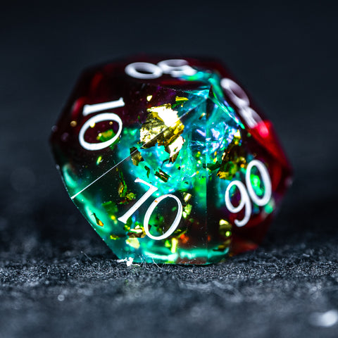 URWizards D&D Toxic Resin Engraved Dice Set Dragon Style - Urwizards