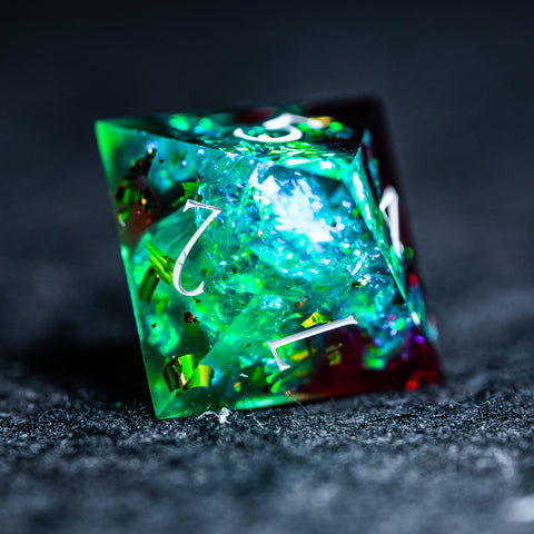 URWizards D&D Toxic Resin Engraved Dice Set Dragon Style - Urwizards