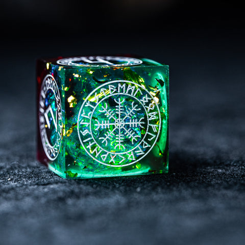 URWizards D&D Toxic Resin Engraved Dice Set Nordic Style - Urwizards