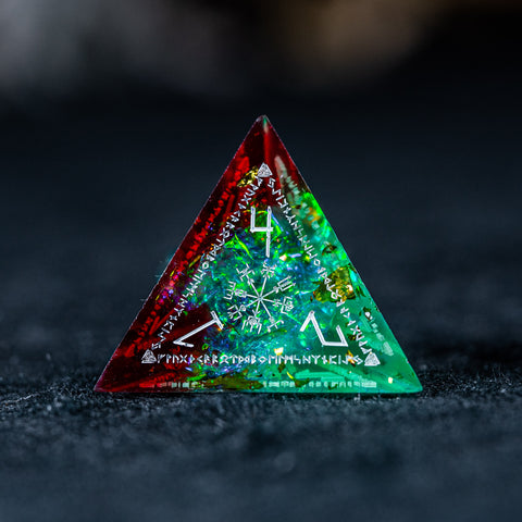 URWizards D&D Toxic Resin Engraved Dice Set Nordic Style - Urwizards