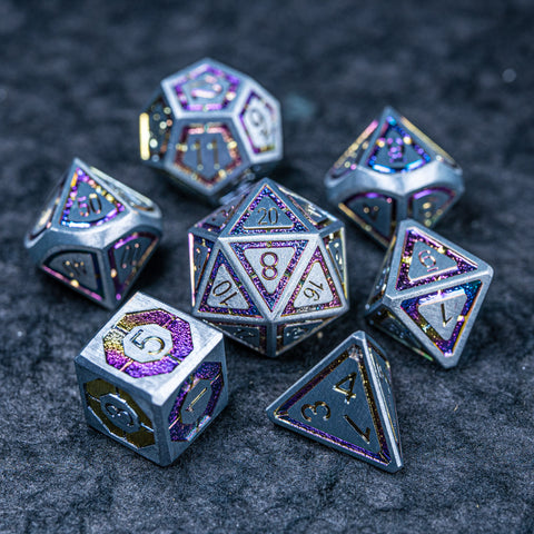 URWizards D&D Metal Engraved Dice Set Dwarf Plating Small Size - Urwizards