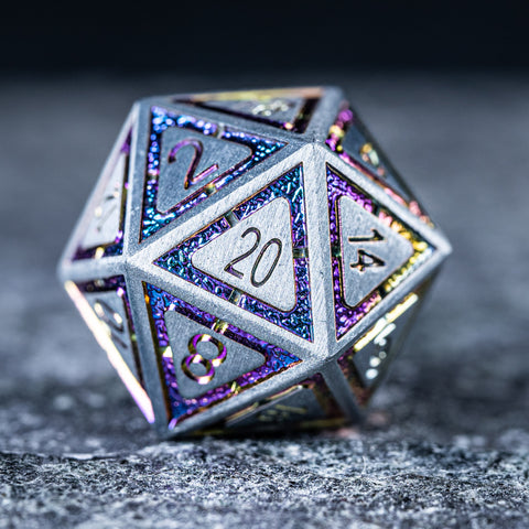 URWizards D&D Metal Engraved Dice Set Dwarf Plating Small Size - Urwizards