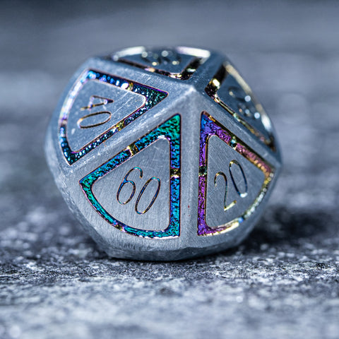 URWizards D&D Metal Engraved Dice Set Dwarf Plating Small Size - Urwizards