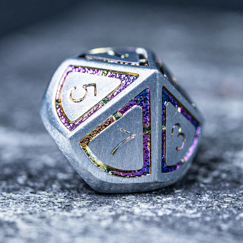 URWizards D&D Metal Engraved Dice Set Dwarf Plating Small Size - Urwizards