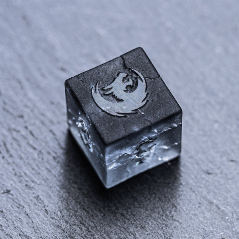 URWizards D&D Blast Dark Glass Raised Dice Set Dragon Style - Urwizards